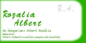 rozalia albert business card